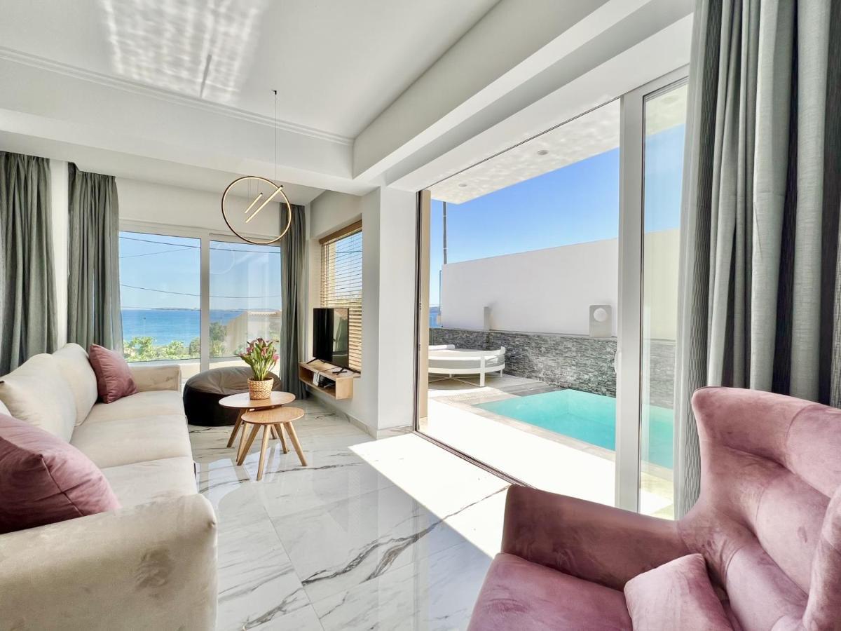 Luxury Villa Barbati Sun With Private Pool By Dadovillas Bagian luar foto
