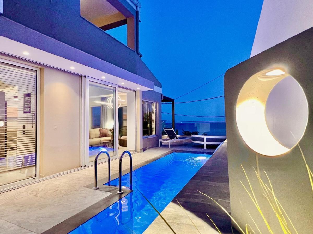Luxury Villa Barbati Sun With Private Pool By Dadovillas Bagian luar foto