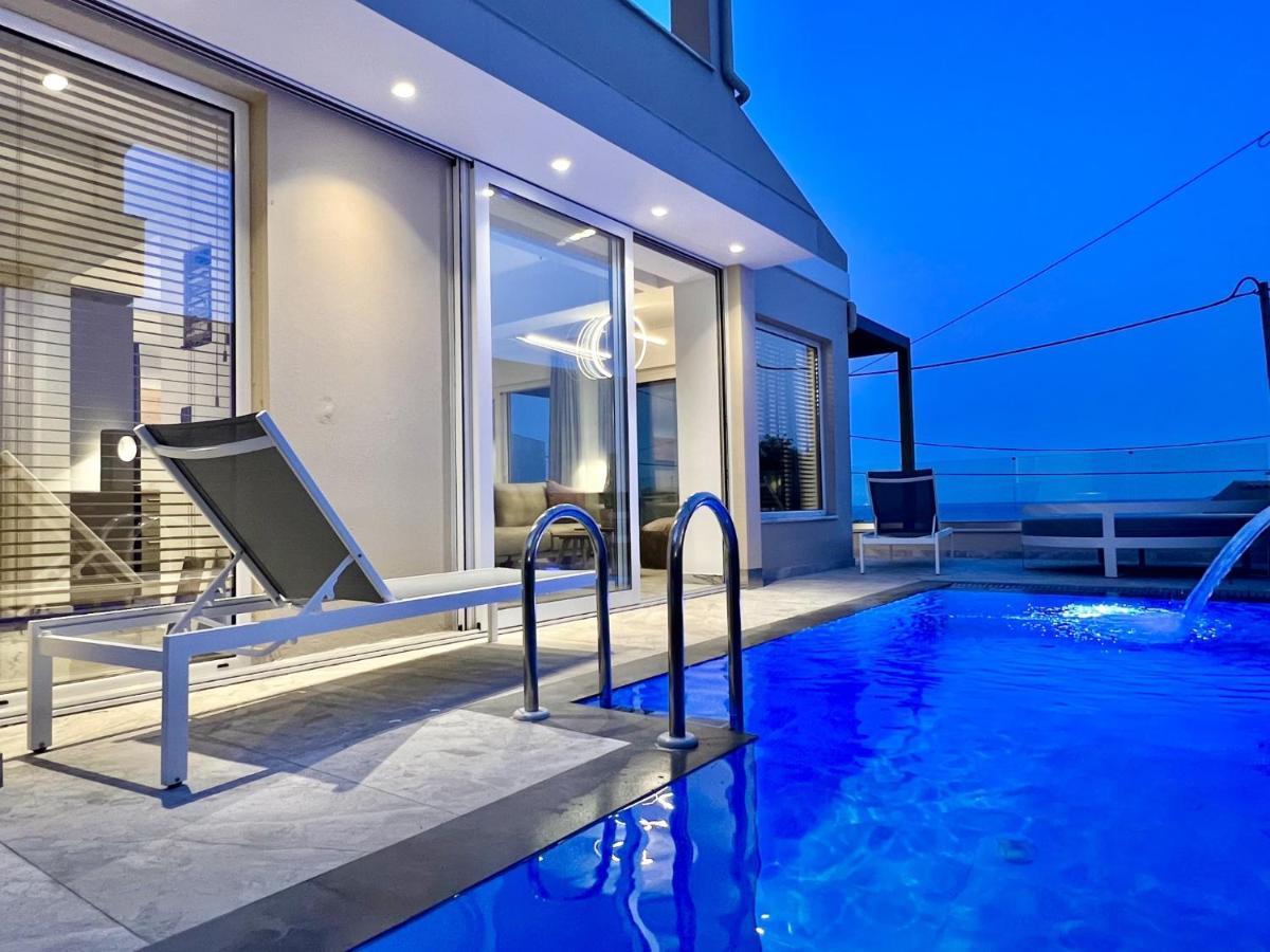 Luxury Villa Barbati Sun With Private Pool By Dadovillas Bagian luar foto