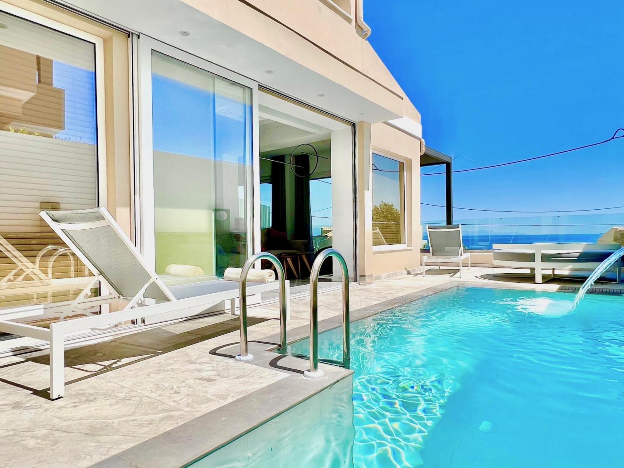 Luxury Villa Barbati Sun With Private Pool By Dadovillas Bagian luar foto